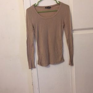Beige long sleeve shirt